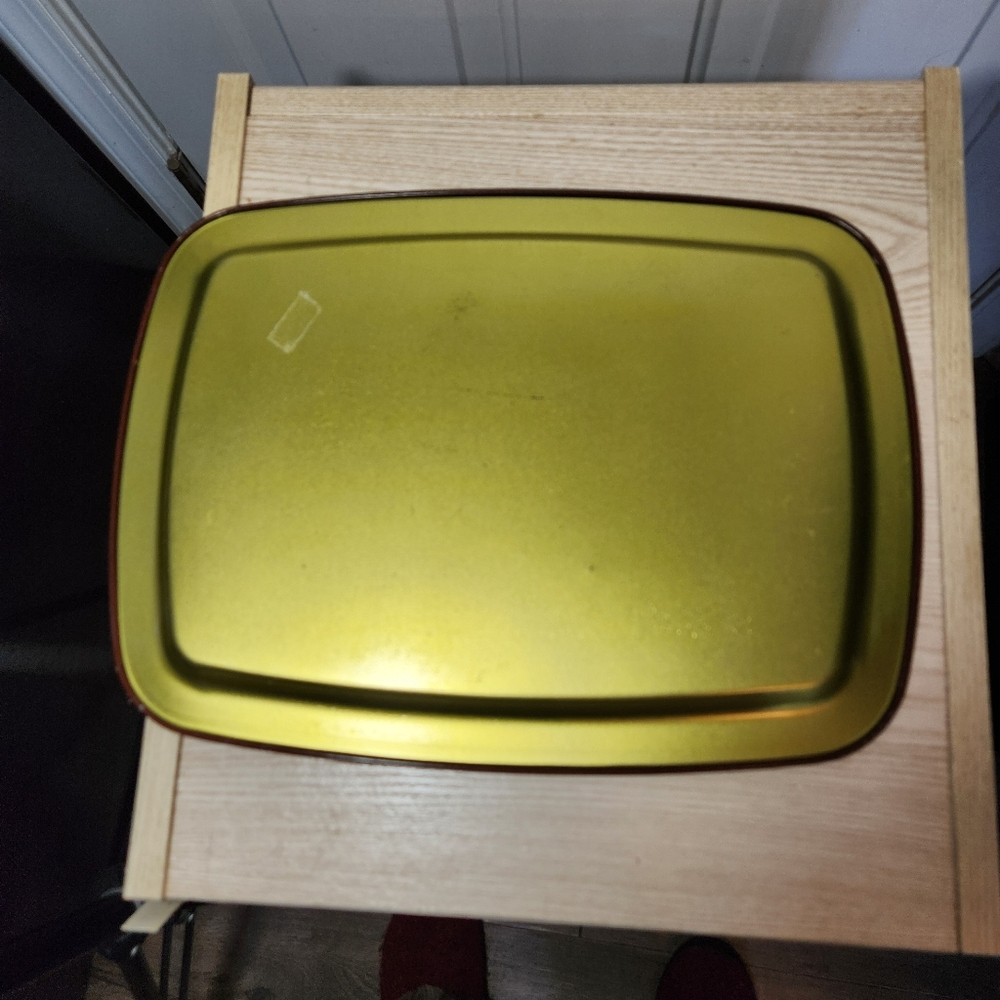 Vintage R. Colad Fruit & Flowers Rectangular Metal Tray - Picture 5 of 5
